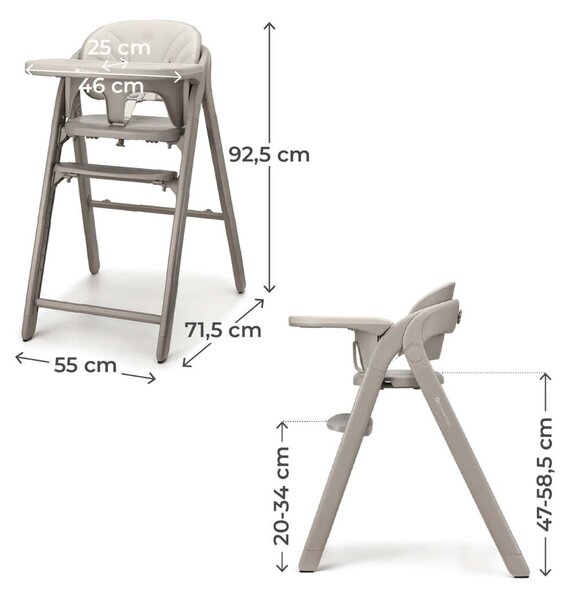 KINDERKRAFT Etetőszék TINO Beige