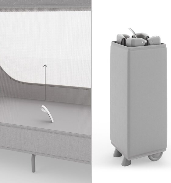 KINDERKRAFT Utazóágy LEODY UP Grey