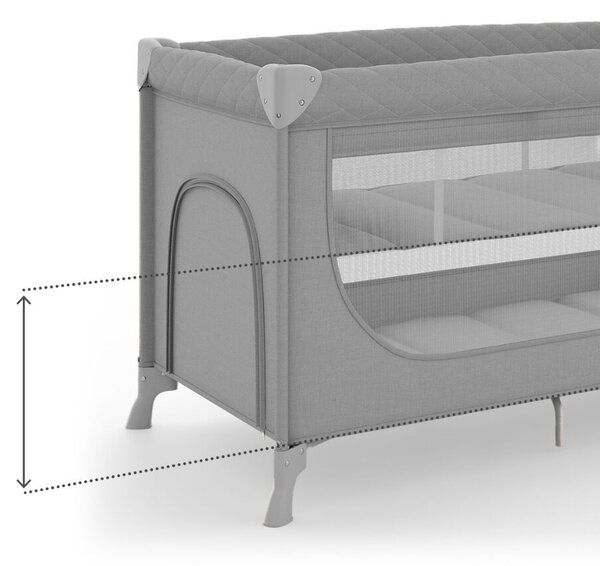 KINDERKRAFT Utazóágy LEODY UP Grey