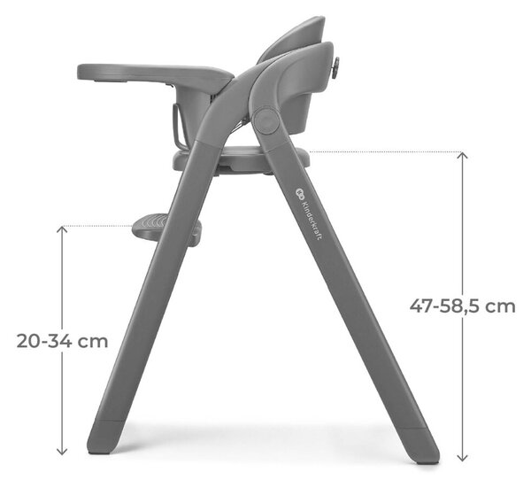 KINDERKRAFT Etetőszék TINO Grey