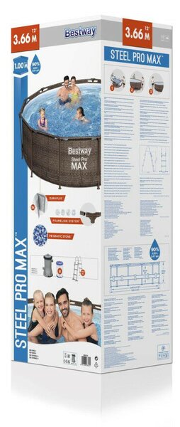 Bestway Steel Pro Max Rattan 3,66 m x 100 cm medence szett (56709)