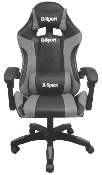 Masszírozós gamer szék, fekete-szürke
