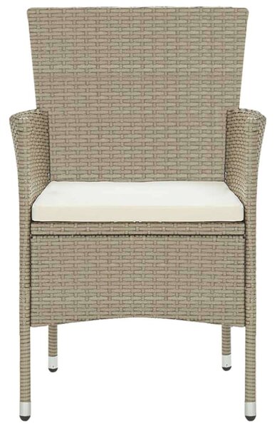 Polyrattan Kerti Étkezőgarnitúra - 5 részes - Bézs