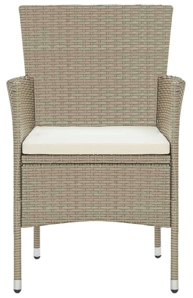 Polyrattan Kerti Étkezőgarnitúra - 5 részes - Bézs