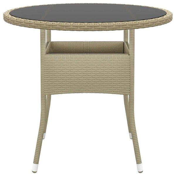 Polyrattan Kerti Étkezőgarnitúra - 5 részes - Bézs