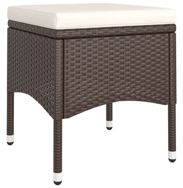 VidaXL Kerti Étkezőgarnitúra - 5 részes - Barna Polyrattan