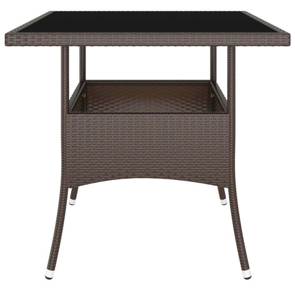 VidaXL Kerti Étkezőgarnitúra - 5 részes - Barna Polyrattan