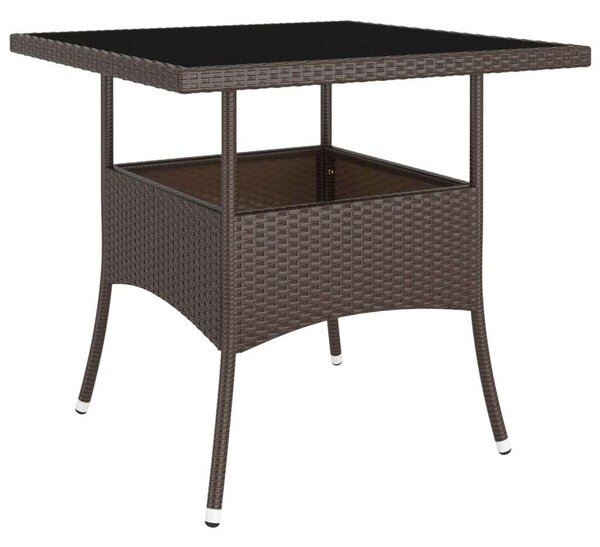 VidaXL Kerti Étkezőgarnitúra - 5 részes - Barna Polyrattan
