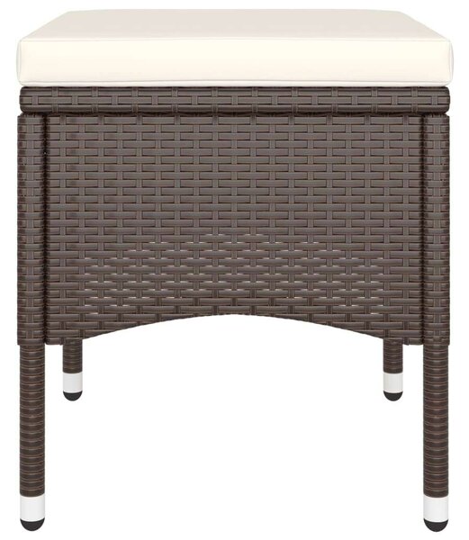 VidaXL Kerti Étkezőgarnitúra - 5 részes - Barna Polyrattan