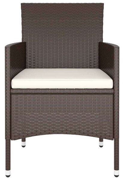 VidaXL Kerti Étkezőgarnitúra - 5 részes - Barna Polyrattan