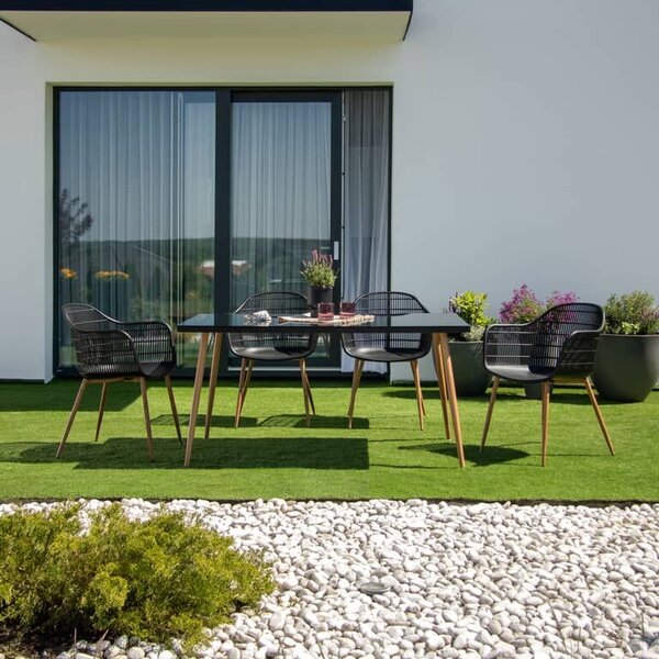 Patio Luc kerti bútor garnitúra fekete