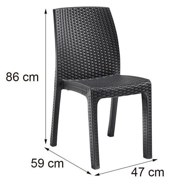 Hellda 4+1 kerti bútor garnitúra szett