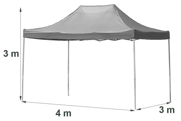 Összecsukható kerti pavilon 3x4 m bézs