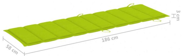 VidaXL Akácfa Napozóágy - Kényelmes Kertbútor - 184cm