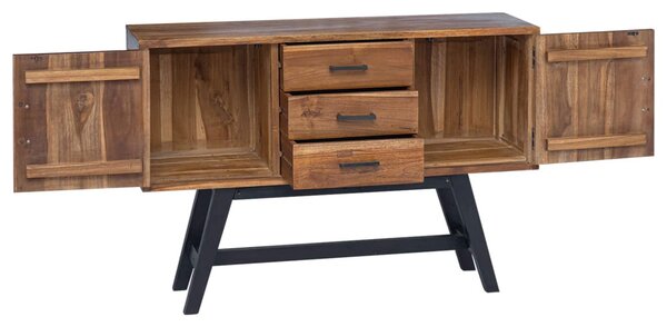 TV állvány fiókkal Természetes 110 x 30 x 75 cm Tömör Teakfa