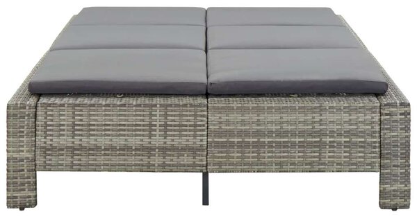 VidaXL Napozóágy - Kétszemélyes - Szürke - 220x130cm