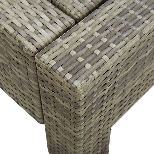 VidaXL Napozóágy - Kétszemélyes - Szürke - 220x130cm