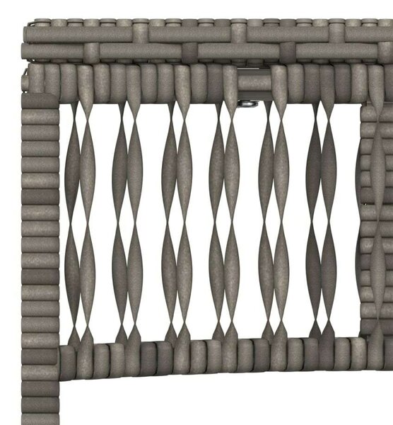 VidaXL Polyrattan Napozóágy Szett - 2 db, Szürke