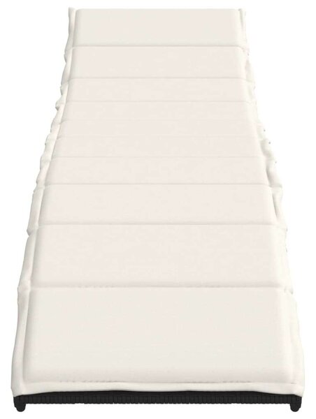 VidaXL Napozóágy - Polyrattan - Fekete - 2 db