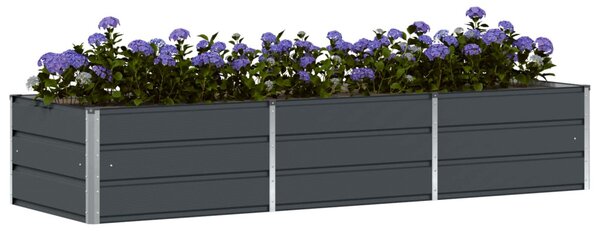 VidaXL Növénytartó Antracit 240 x 80 x 45 cm Acél