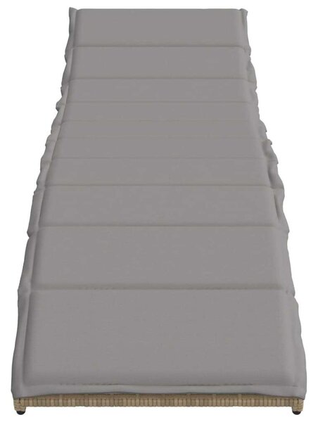 VidaXL Napozóágy - Polyrattan - Bézs - 199cm