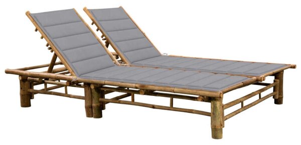 VidaXL Bambusz Napozóágy - 2 személyes - 200x130cm