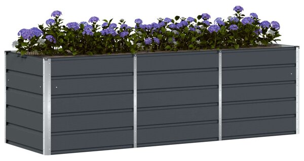 Növénytartó Antracit 240 x 80 x 75 cm Acél