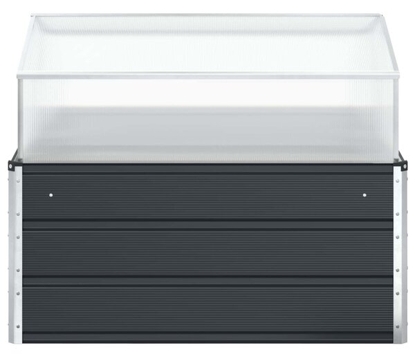 VidaXL Növénytartó Antracit 100 x 100 x 77 cm Horganyzott acél