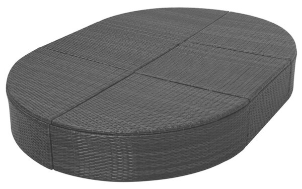 RelaxDays - Ovális Polyrattan Napozóágy - 200x140cm