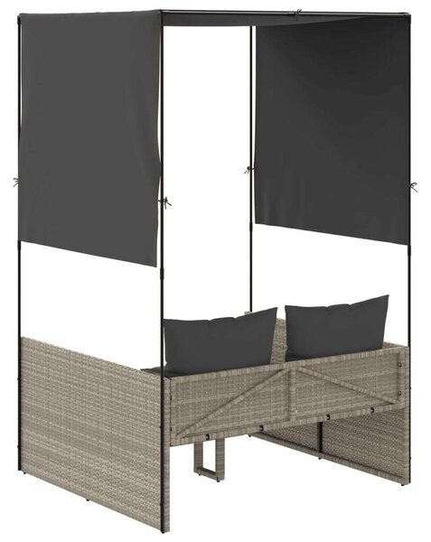 VidaXL Dupla Napozóágy - Polyrattan - 118x110x187 cm