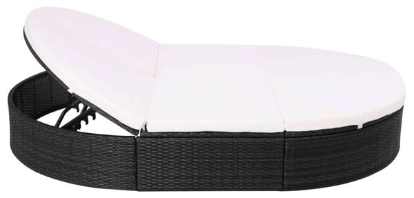 RelaxDays - Ovális Polyrattan Napozóágy - 200x140cm