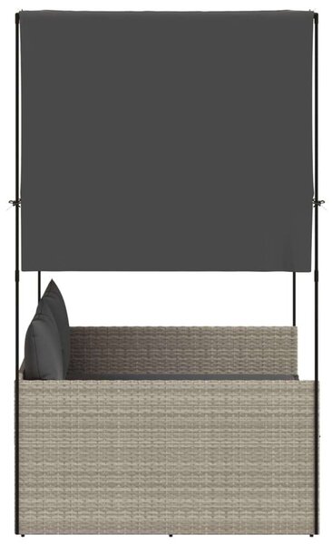 VidaXL Dupla Napozóágy - Polyrattan - 118x110x187 cm