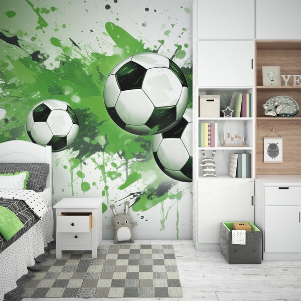 Fotótapéta Focilabdák, Fotótapéta tini szoba, Fotótapéta tini szoba futball, w04373v1 : Uwalls.hu