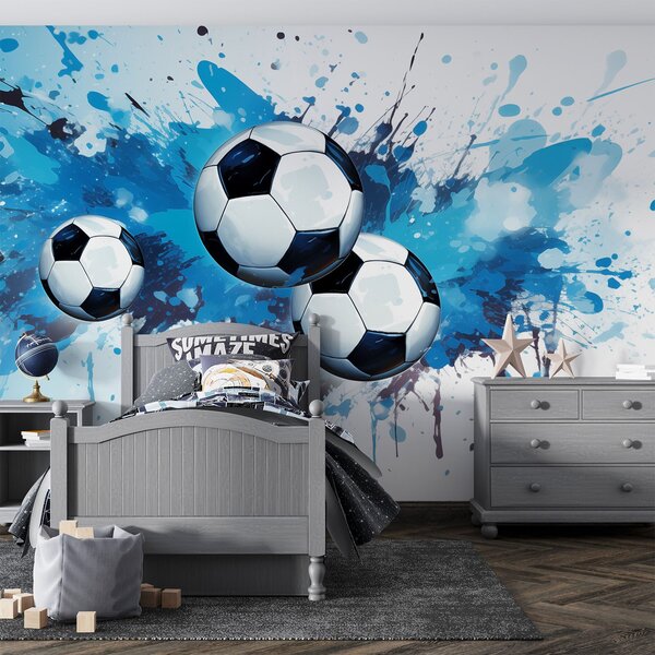 Fotótapéta Focilabdák, Fotótapéta tini szoba, Fotótapéta tini szoba futball, w04373 : Uwalls.hu