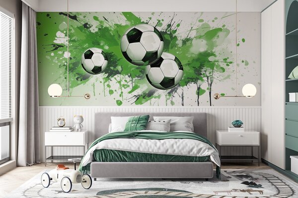 Fotótapéta Focilabdák, Fotótapéta tini szoba, Fotótapéta tini szoba futball, w04373v1 : Uwalls.hu