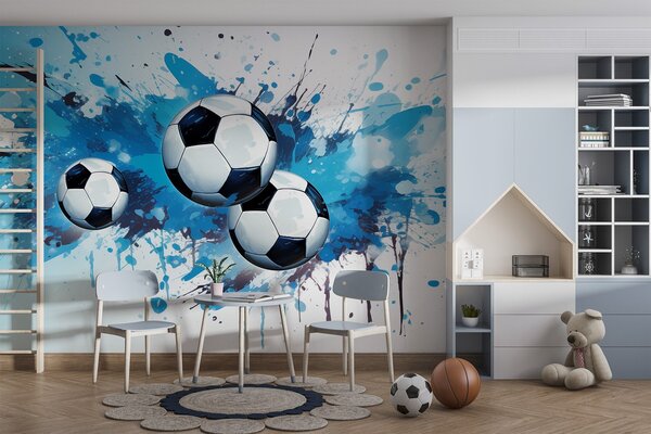 Fotótapéta Focilabdák, Fotótapéta tini szoba, Fotótapéta tini szoba futball, w04373 : Uwalls.hu