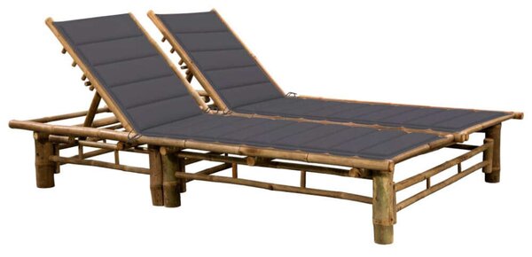 VidaXL Bambusz Napozóágy - 2 személyes - 200x130cm