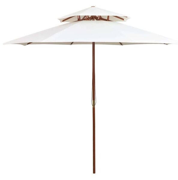 VidaXL Dupla Napernyő - Fa Rúd - 270x270 cm