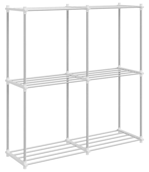 Tubular Shelf tárolóval Fehér 86 x 27 x 90 cm Alumínium