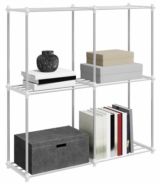 Tubular Shelf tárolóval Fehér 86 x 27 x 90 cm Alumínium