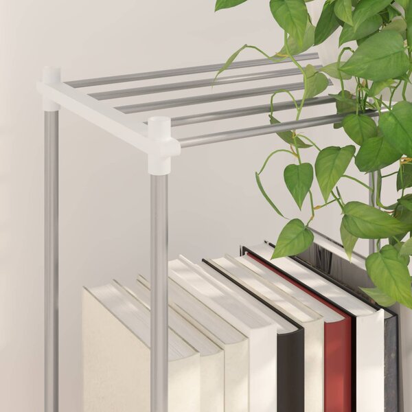 Tubular Shelf tárolóval Fehér 42.5 x 27 x 91.5 cm Alumínium