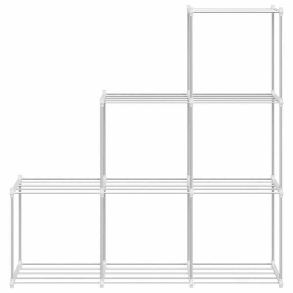 Tubular Shelf tárolóval Fehér 129 x 27 x 132 cm Alumínium