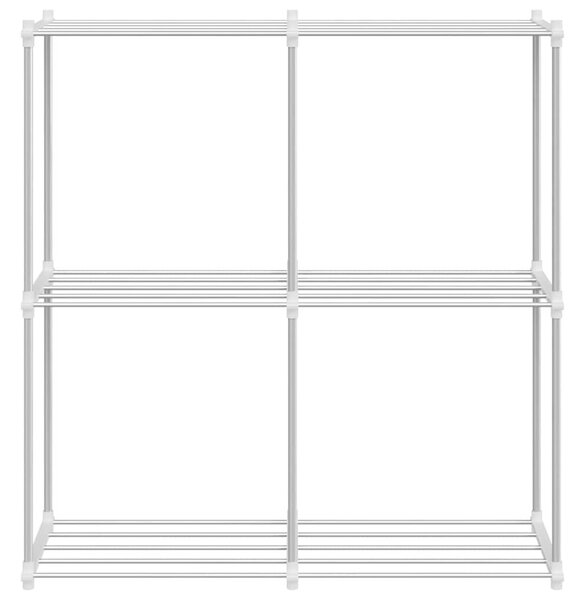 Tubular Shelf tárolóval Fehér 86 x 27 x 90 cm Alumínium