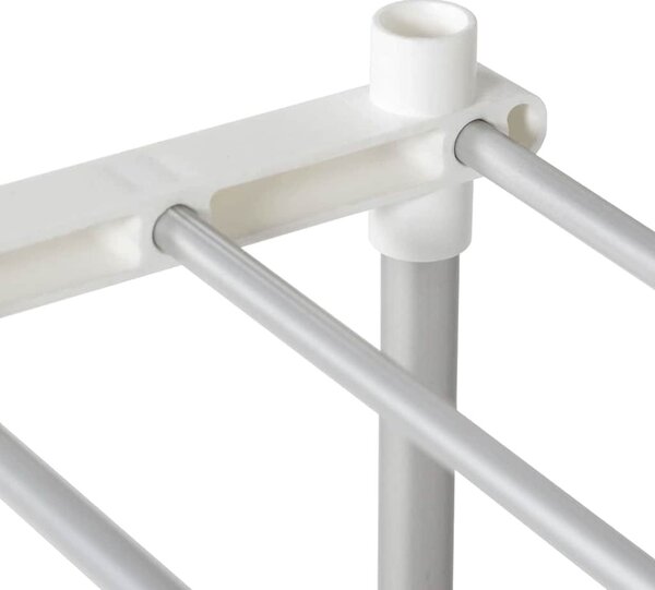 Tubular Shelf tárolóval Fehér 129 x 27 x 132 cm Alumínium