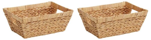 Tárolókosarak 2 pcs Természetes 38 x 28 x 15 cm Vízi jácint