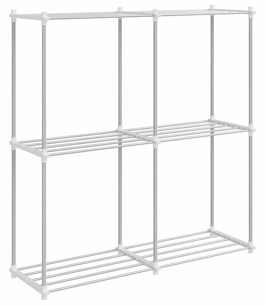 Tubular Shelf tárolóval Fehér 86 x 27 x 90 cm Alumínium