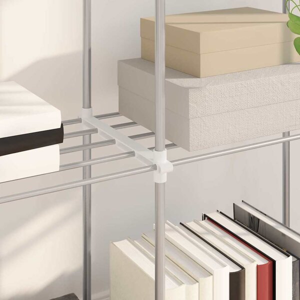 Tubular Shelf tárolóval Fehér 86 x 27 x 90 cm Alumínium