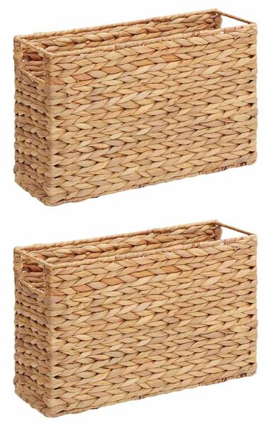 Újság Kosarak 2 pcs Természetes 39 x 14 x 25 cm Vízi jácint