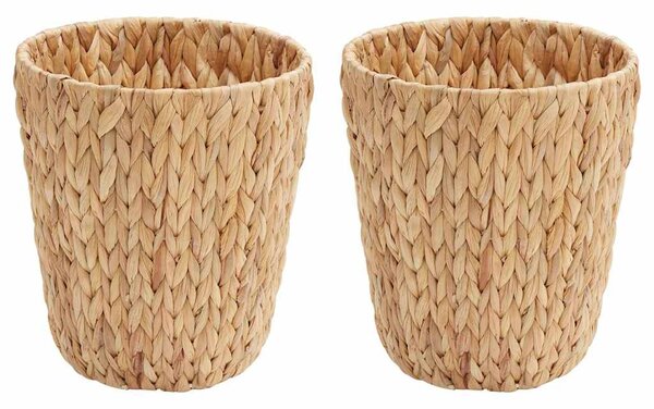 Hulladék Papír Kosarak 2 pcs Természetes 26 x 26 x 29 cm