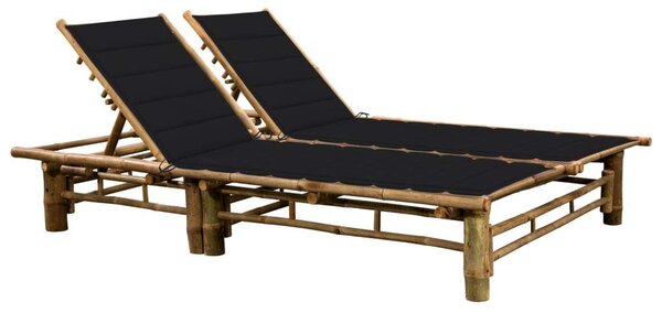 VidaXL Bambusz Napozóágy - 2 személyes - 200x130cm